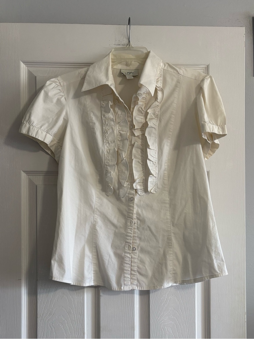 Ivory button down blouse
